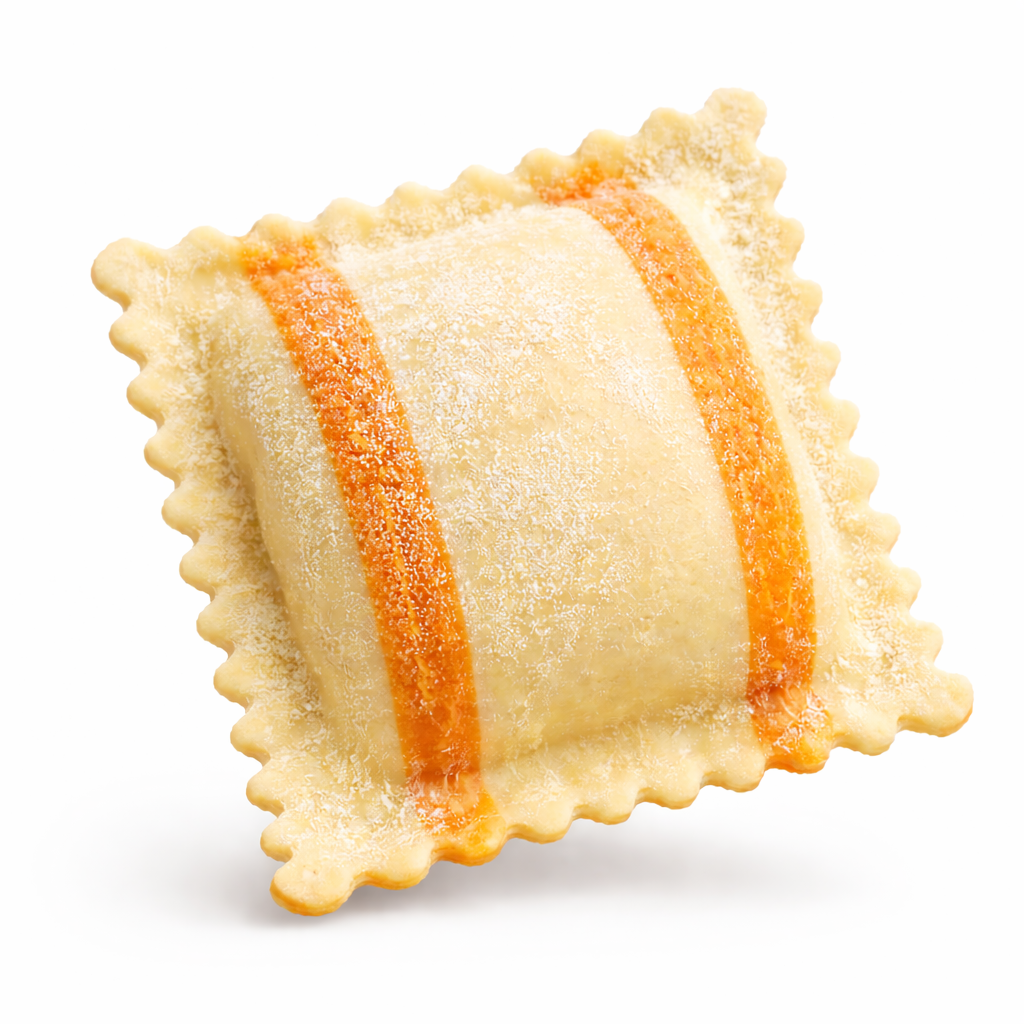 Zapallo, cebolla confitada y nueces